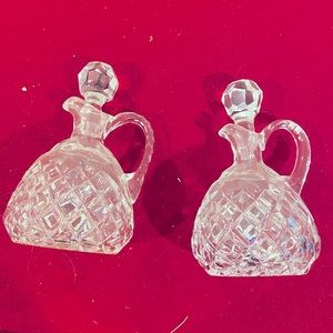 Crystal oil and vinegar set - pitchers